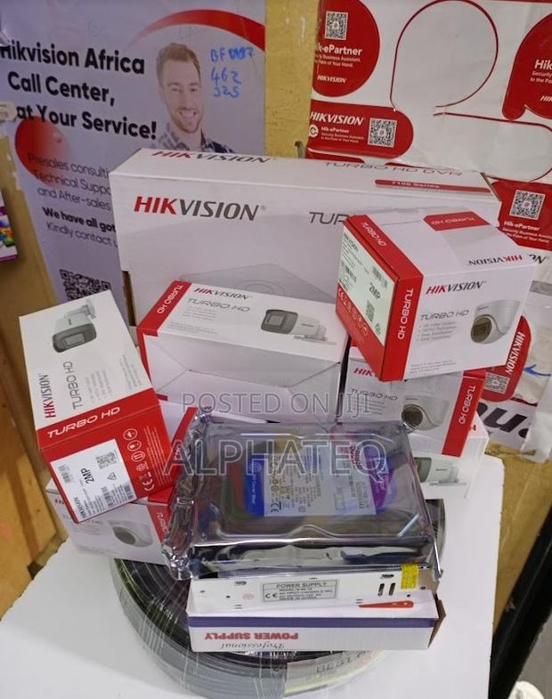 Hikvision 4 Channel Camera CCTV Kit 2mp 500GB+50M Cable - main view