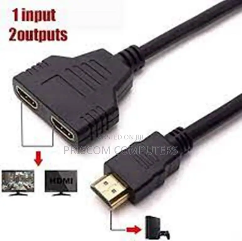 1080P HDMI Port Male to 2 Female 1 in 2 Out Splitter Cable