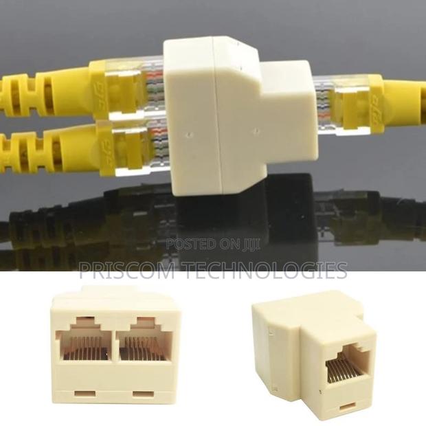 RJ45 Ethernet Cable LAN Port 1 to 2 Socket Splitter