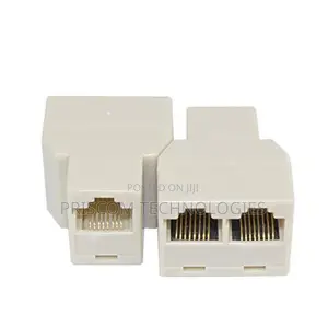 RJ45 Ethernet Cable LAN Port 1 to 2 Socket Splitter