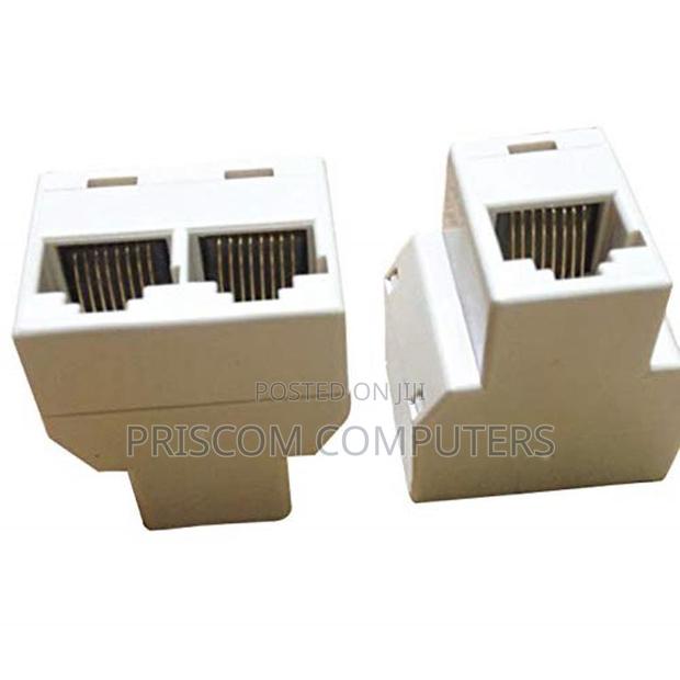 RJ45 Ethernet Cable LAN Port 1 to 2 Socket Splitter - thumbnail 2