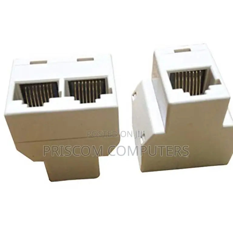 RJ45 Ethernet Cable LAN Port 1 to 2 Socket Splitter