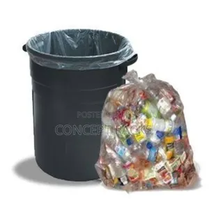 50pcs- 50litres Size Large Clear Printed Garbage Bags.