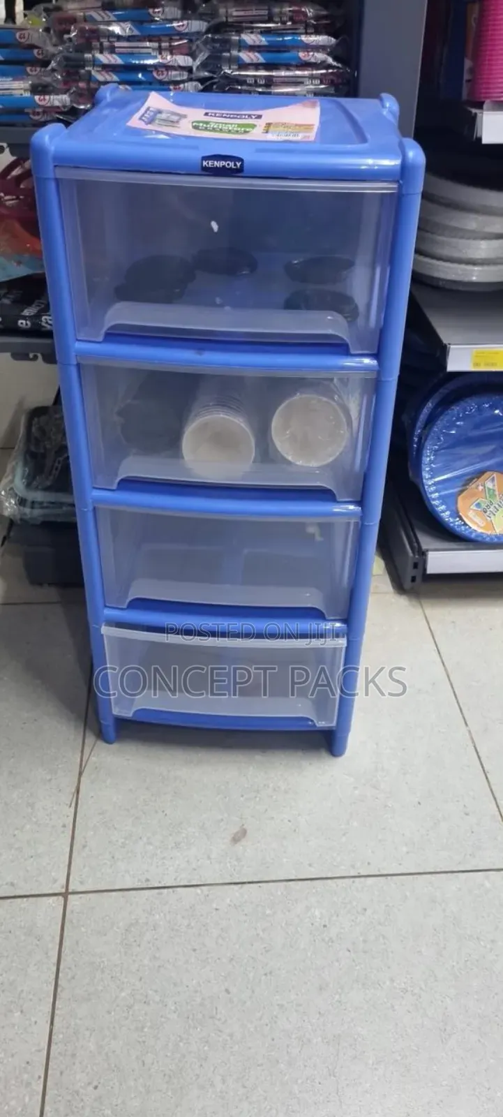 4 Stack Kenpoly Multi Storage Drawer Set -
