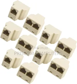RJ45 Splitter Adapter 1 to 2 Dual Female Port CAT 5/Cat 6