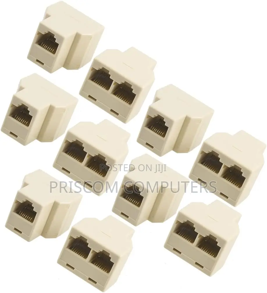 RJ45 Splitter Adapter 1 to 2 Dual Female Port CAT 5/Cat 6