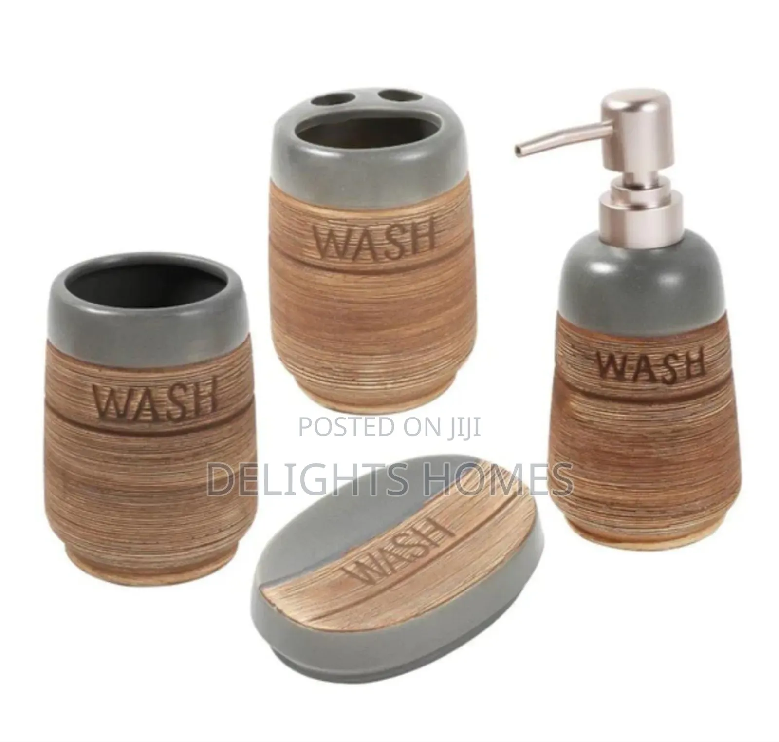 Fancy Ceramic Wash 4in1 Bathroom Set