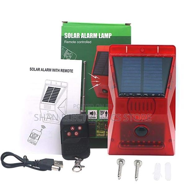 Security Alarm Solar Alarm Lamp With Pir Motion Sensor