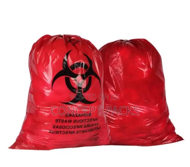 50 Litres -50l Red Disposable Autoclavable Biohazard Bags