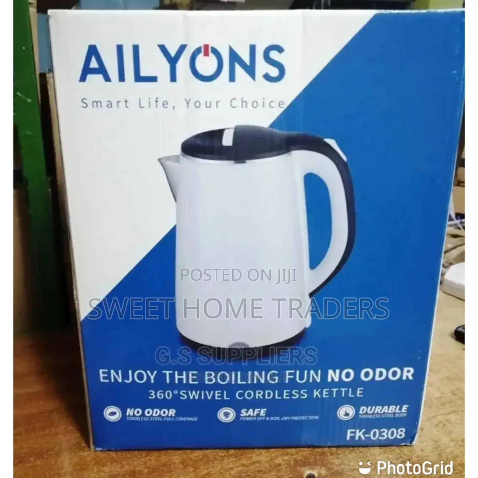 Ailyons 1.8ltrs White Kettle Ailyons 1.8ltrs Kettle