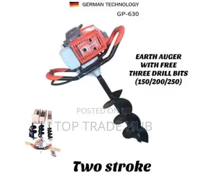 Two Stroke Earth Auger With 3 Drill Bits- 150/200/250