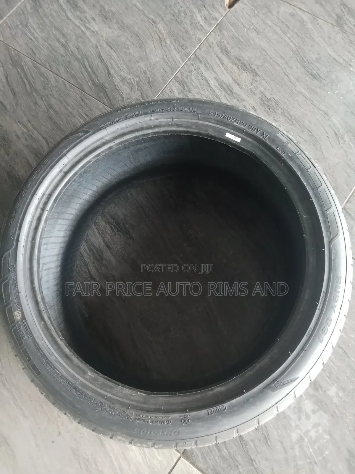 Tyre Size 245/40 R20 Run Flats