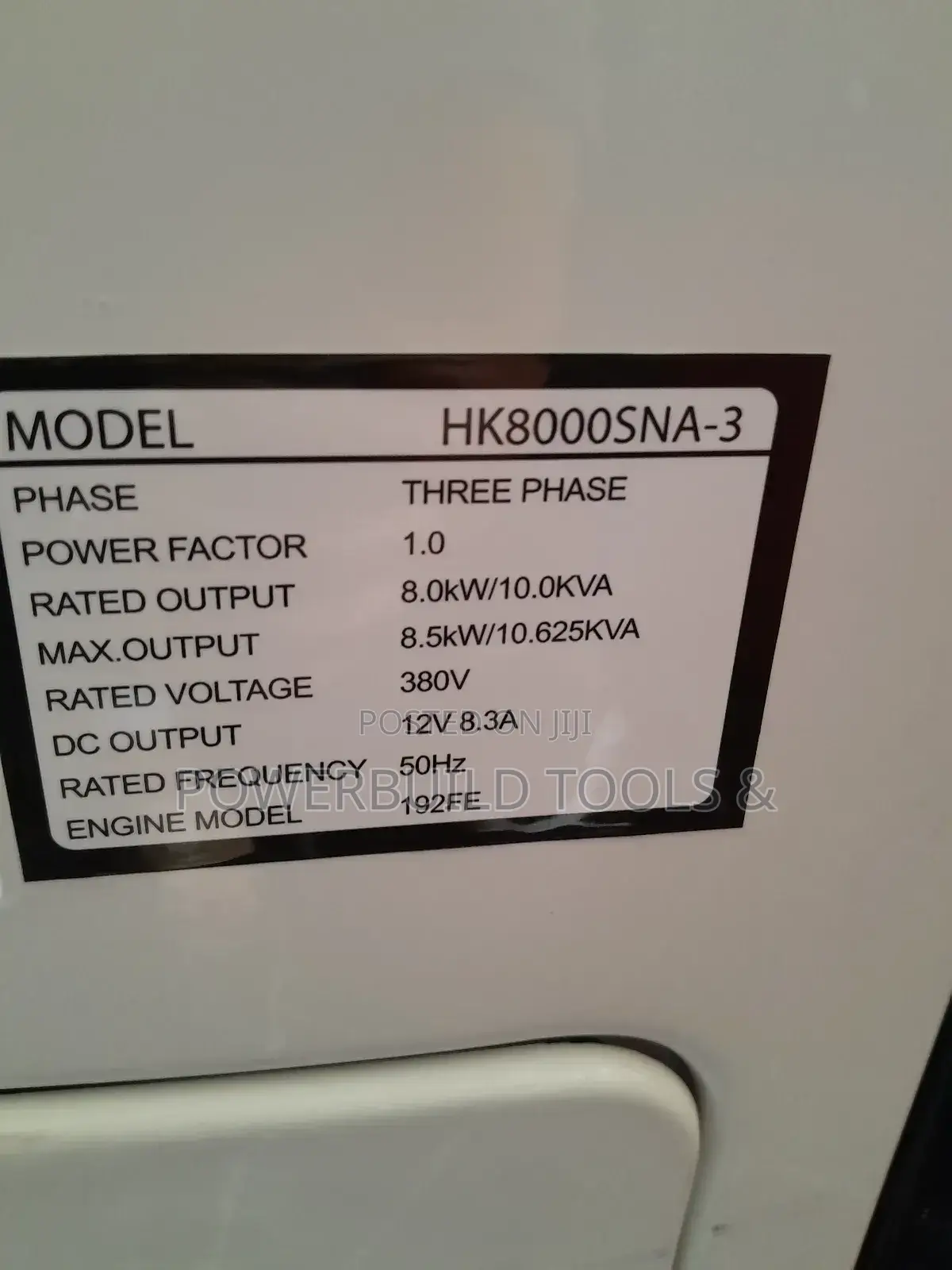 Hisaki 10kva Three Phase Generator