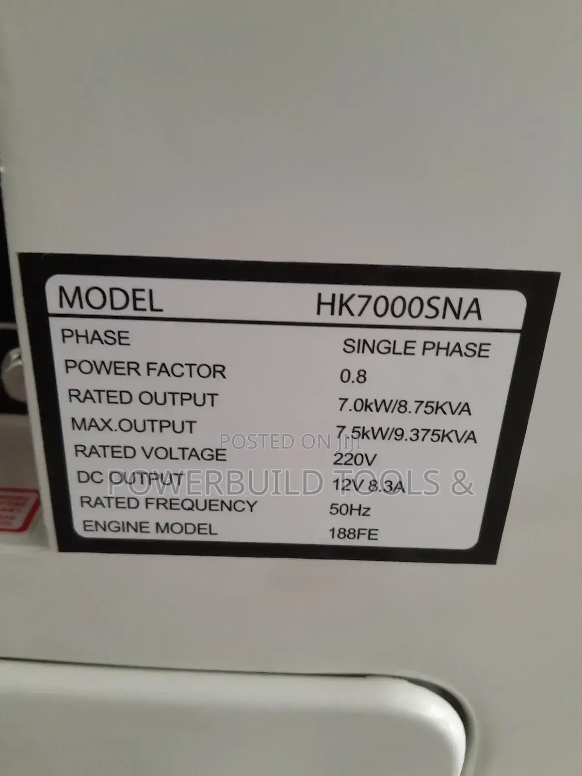 Hisaki 8.75KVA Single Phase Silent Generator