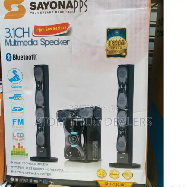 Black Sayona SHT-1204BT 3.1CH Subwoofer System Tallboy - main view