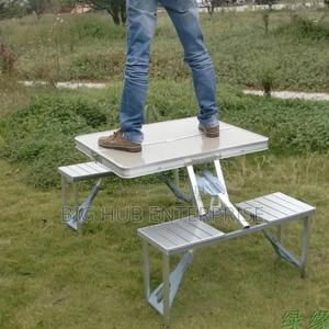 Portable Outdoor Camping Table Aluminum 4 Chairs - thumbnail 2