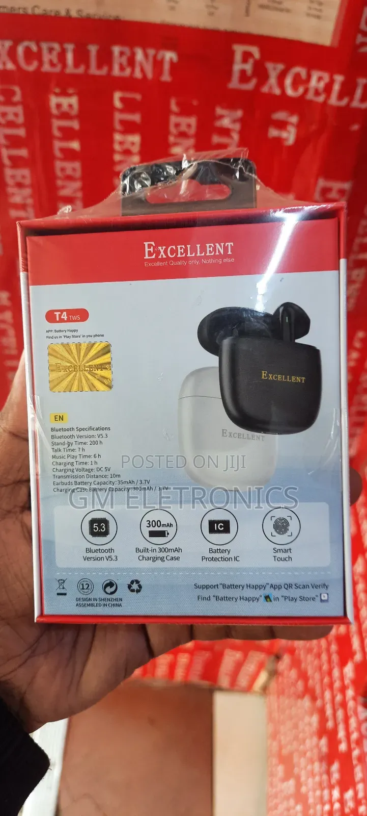 Excellent T4 TWS 4X Extra Bass True Wireless Earbuds