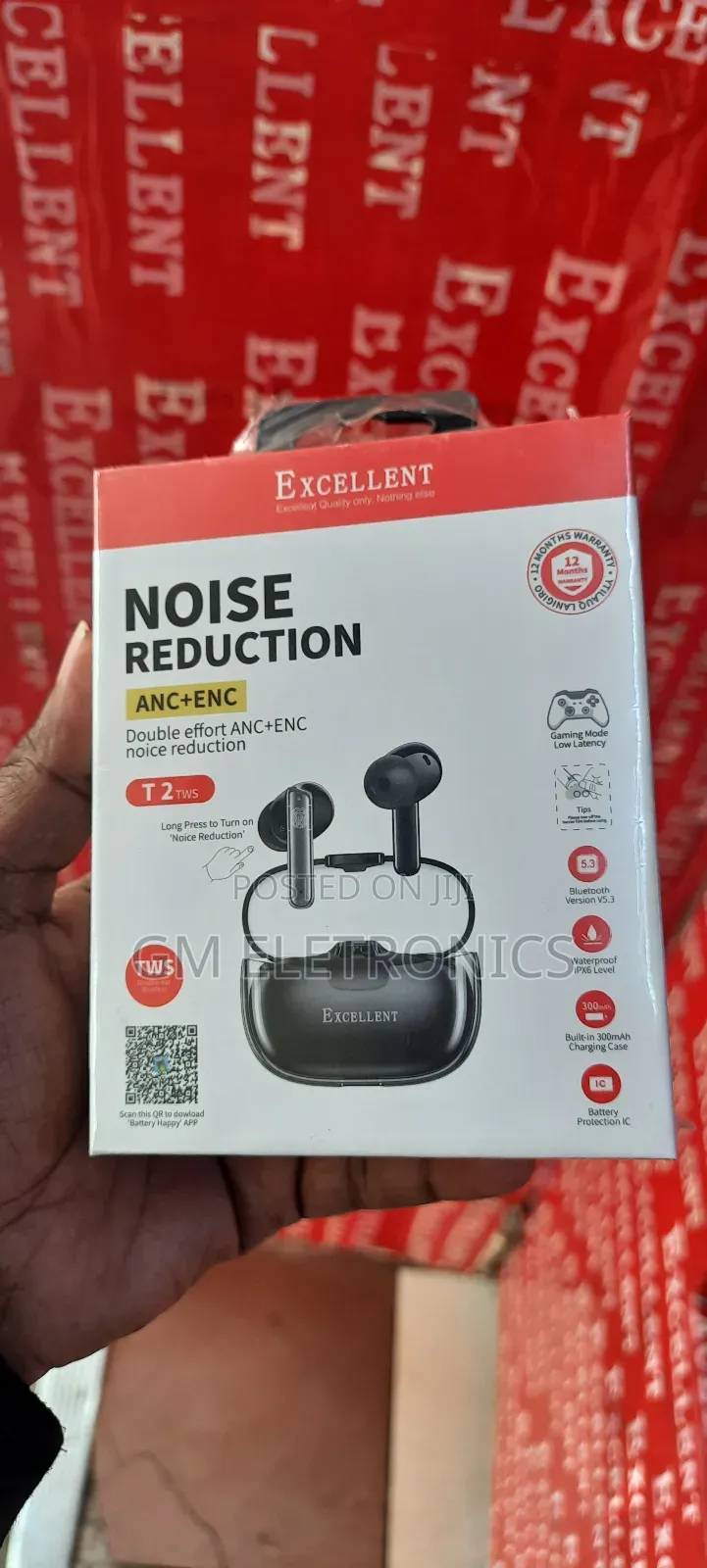 Excellent T2 TWS Wireless Earbuds.(Black)