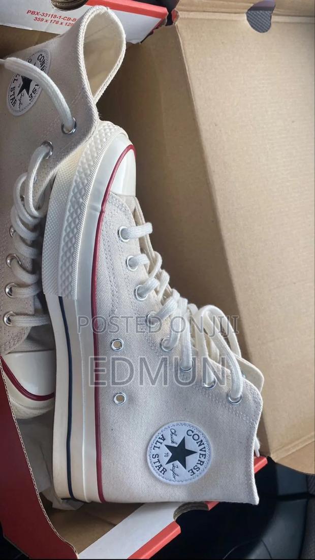 All White High Top Converse