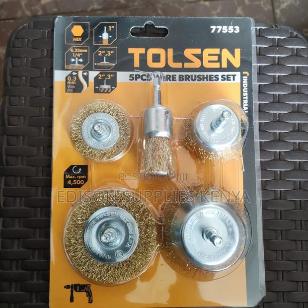 Wire Brush Set 5 PCS Tolsen Wire Drill Brushes Set - main view