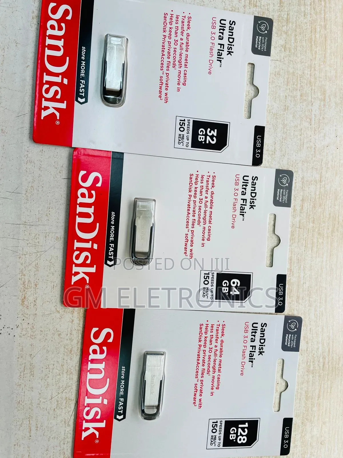 Sandisk 32gb,64gb 128gb Usb Ultra Flair 3.O Flash Drive