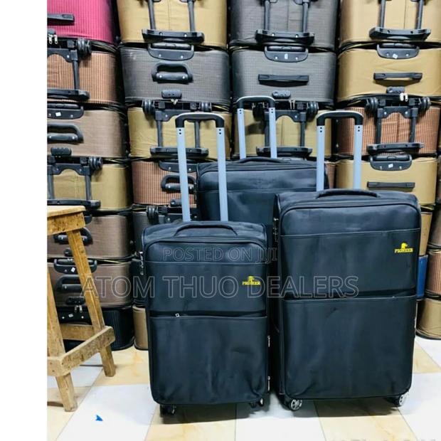 Black 3in1 Fabric Laxurious Suitcase Travelling Briefcase - thumbnail 3