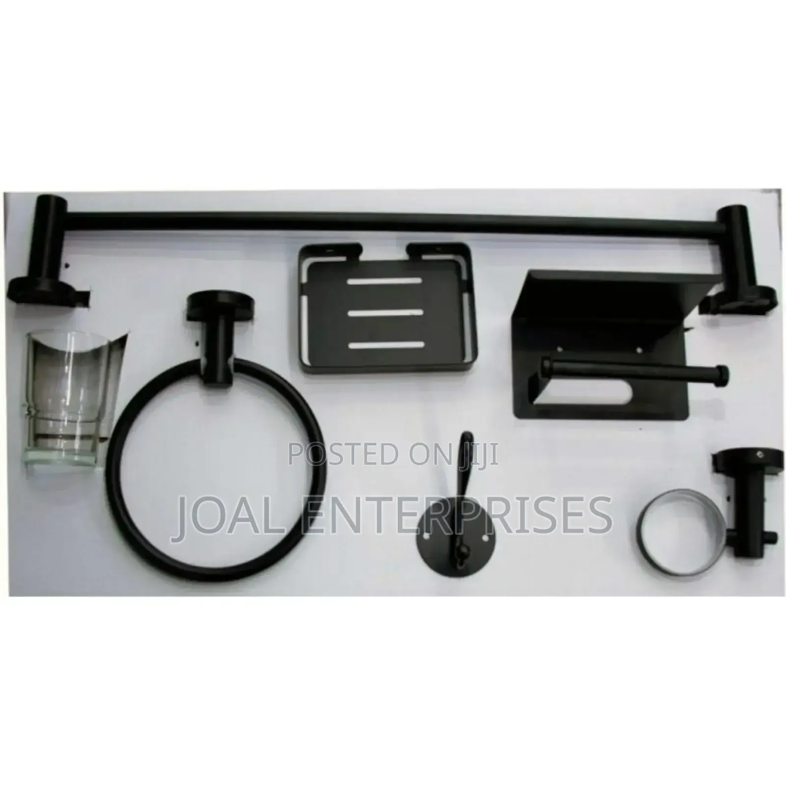Black Bathroom Accessories Set