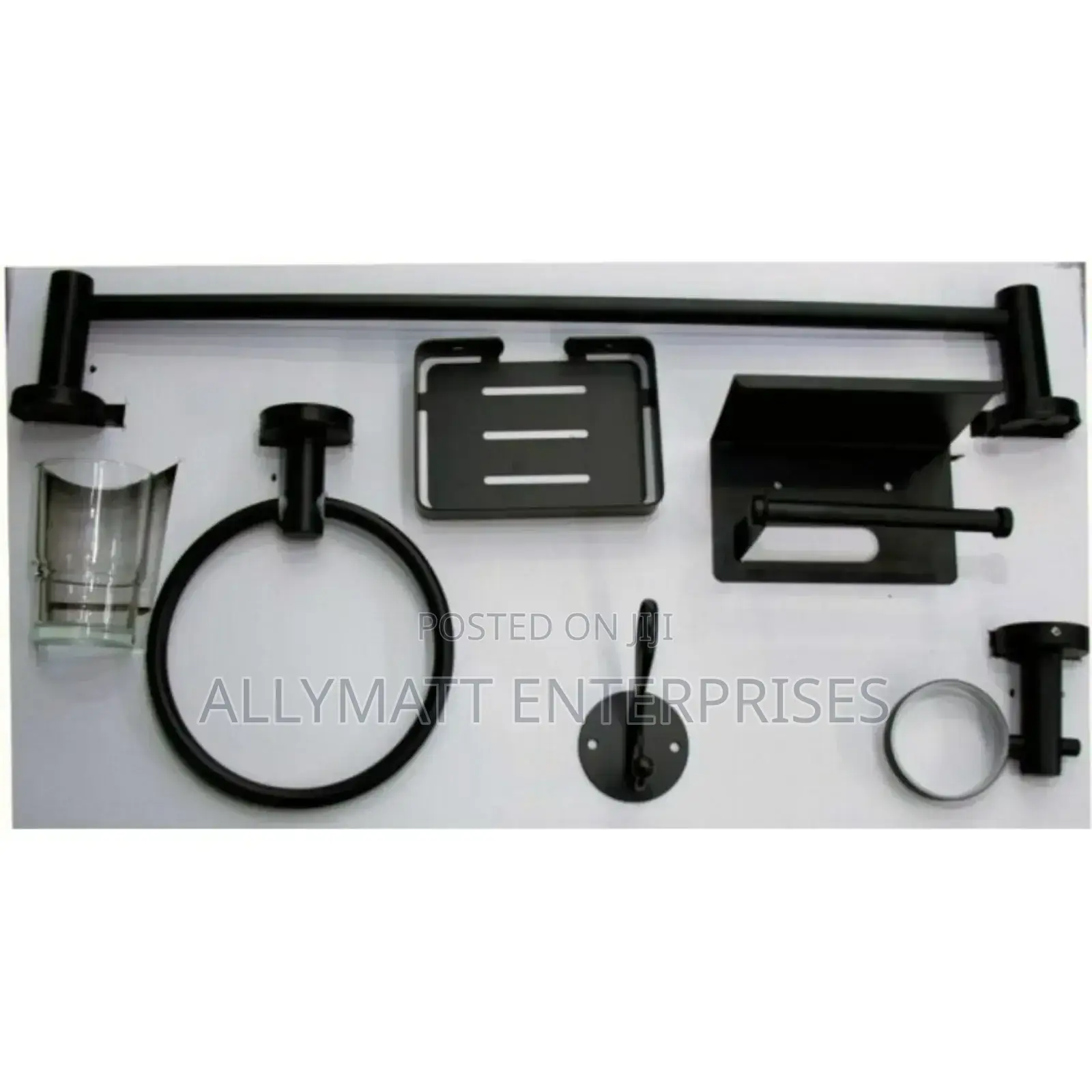 Black Bathroom Accessories Set