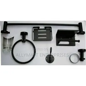 Black Bathroom Accessories Set