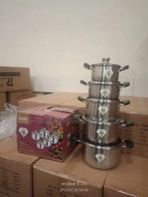 Stainless Steel 10pcs Cookware Set - thumbnail 2