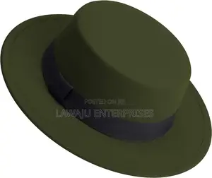 Fashion Wide Brim Flat Top Jazz Hat