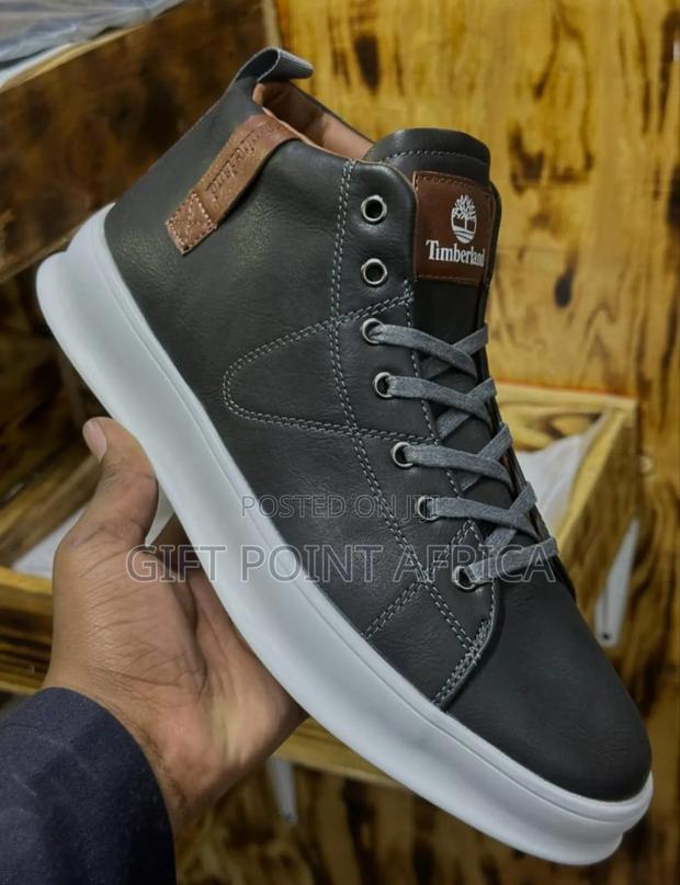 Black Leather Smart Casual High Cut Boot for Men - thumbnail 3