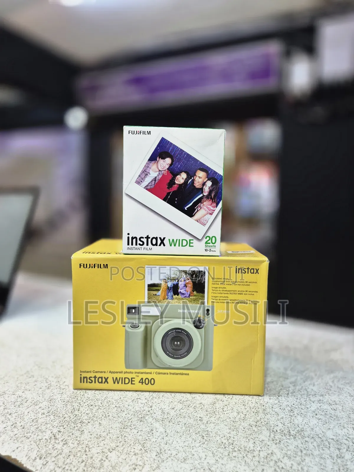Instax WIDE 400TM Instant Camera Plus Wide Films 20 Sheets