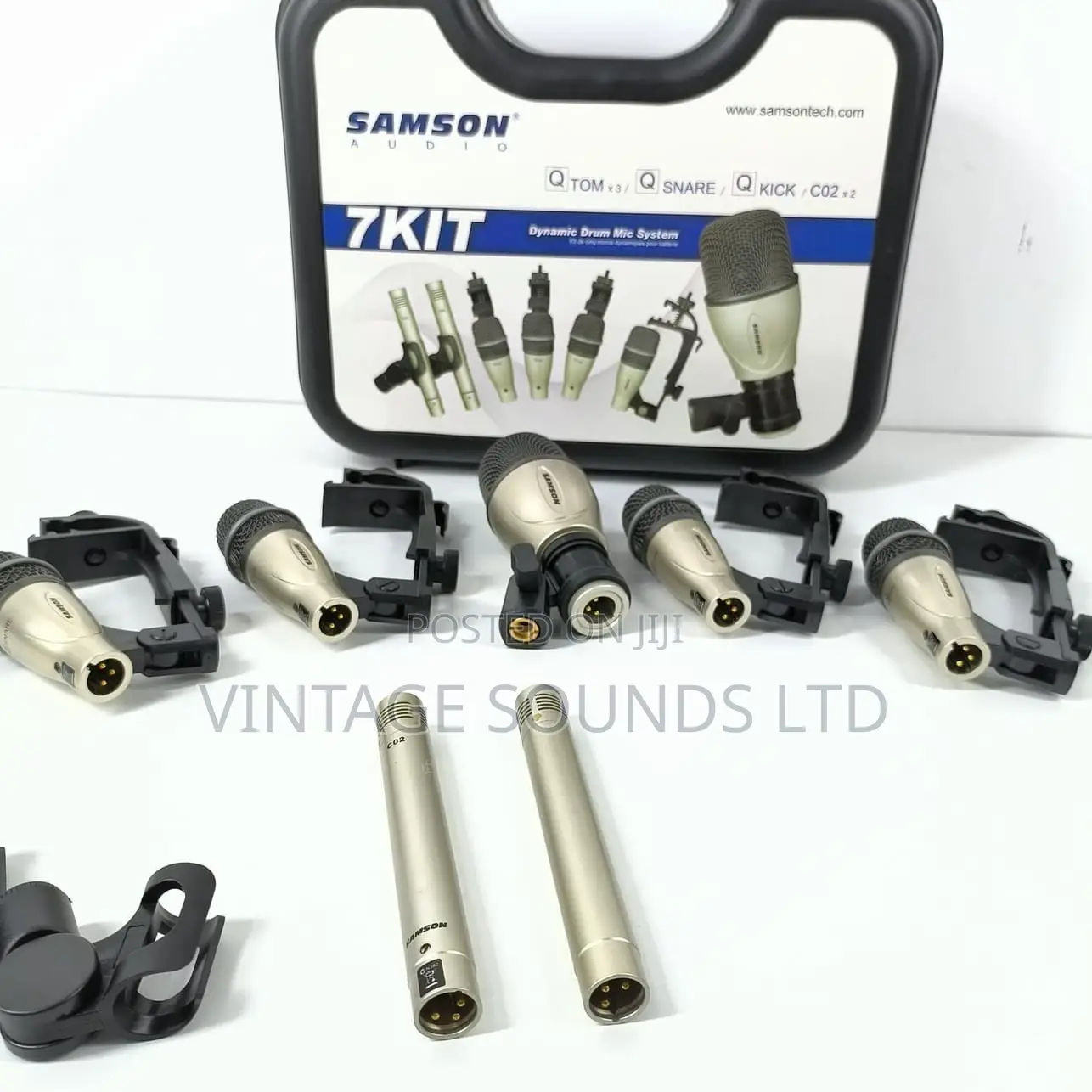 Samson 7kit 7-Piece Drum Microphone Set / Brand New