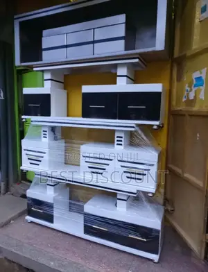 Modern TV Stand With Red Lights