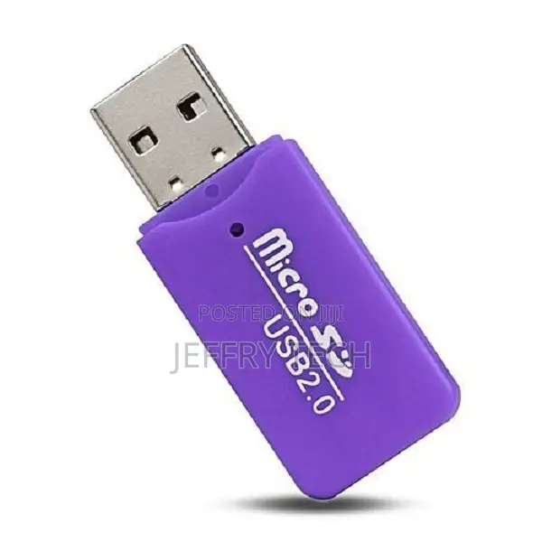 Generic USB 2.0 Card Reader Adapter for Memory Card – Purple