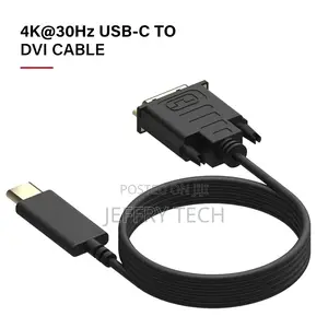 USB C to DVI Cable at 30hz 4FT USB Type-C to DVI Male Suppor