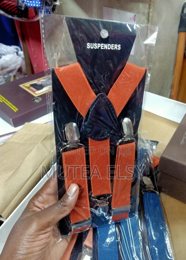 Chocolate Brawn Kids Adults Suspenders.