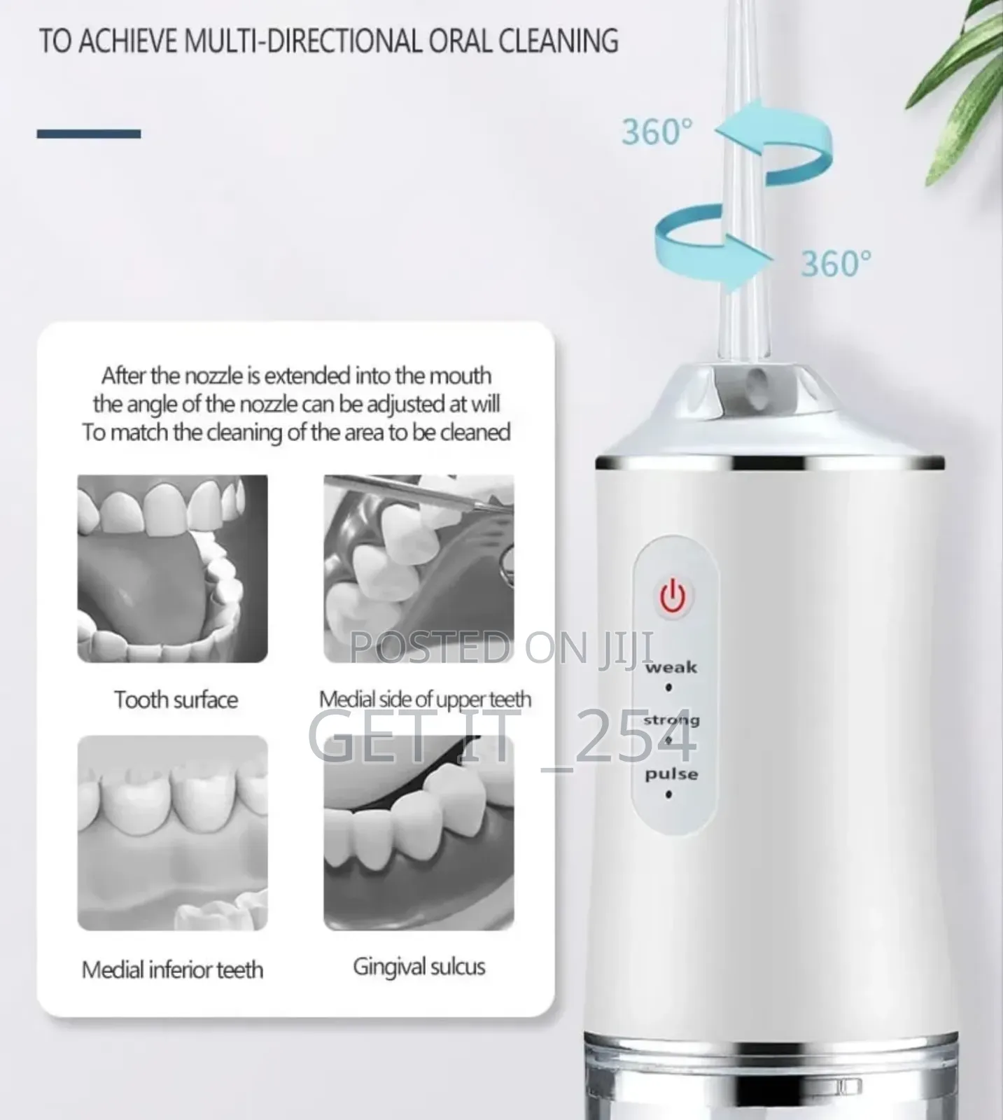 . *4 Nozzles New Dental Water Jet Irrigator Teeth Cleanei