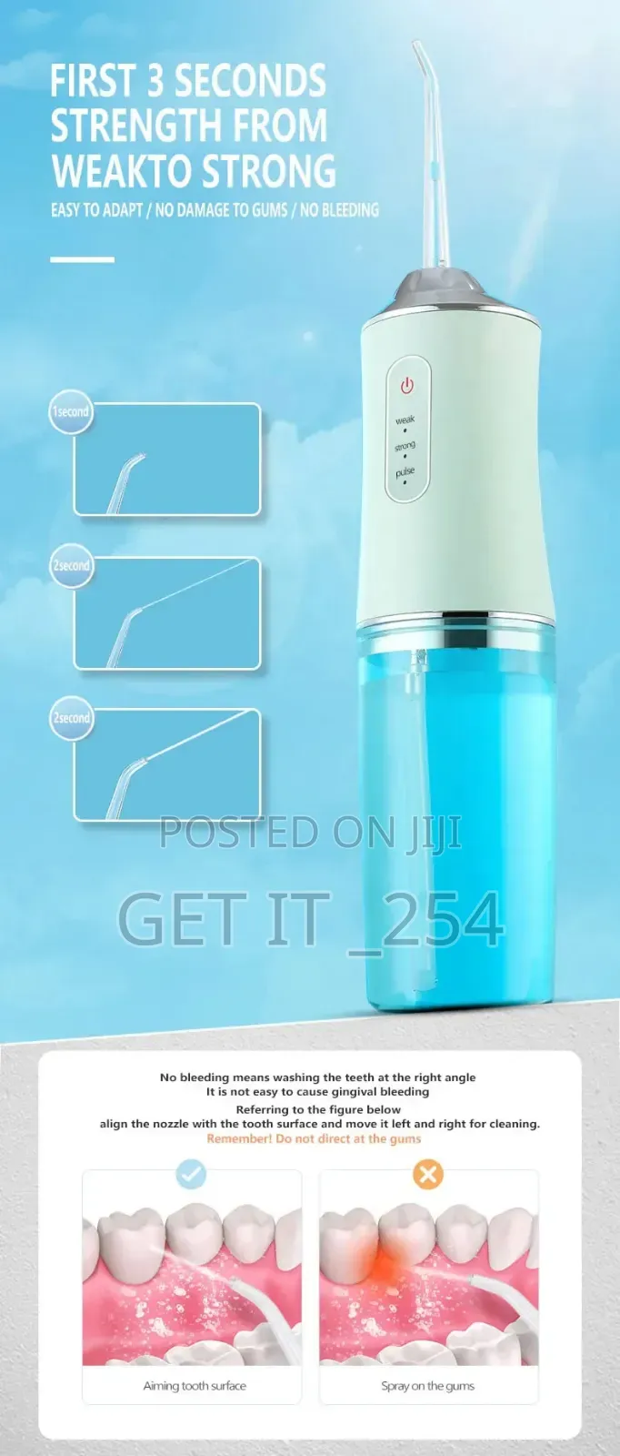 . *4 Nozzles New Dental Water Jet Irrigator Teeth Cleanei