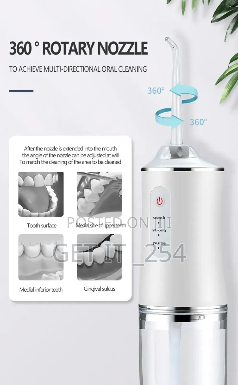 . *4 Nozzles New Dental Water Jet Irrigator Teeth Cleanei