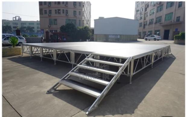 Aluminium Stands With Imported Stage Boards for Hire - main view