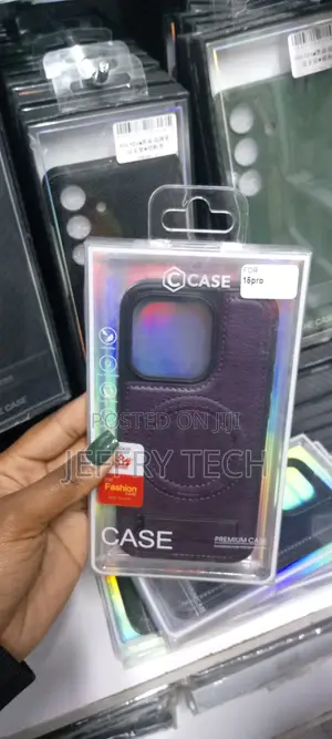 For iPhone 15 Pro 6.1“ 2023 Leather Case, With Kickstand