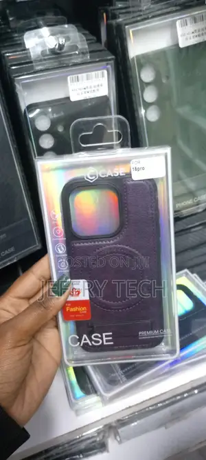 For iPhone 15 Pro 6.1“ 2023 Leather Case, With Kickstand