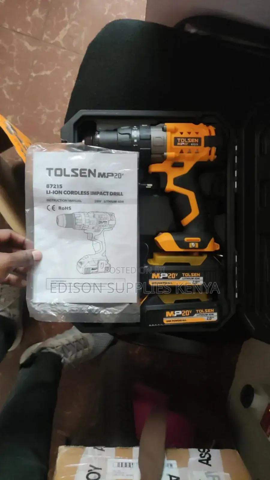 Cordless Drill Tolsen Li-Ion Cordless Impact Drill 20V 87215