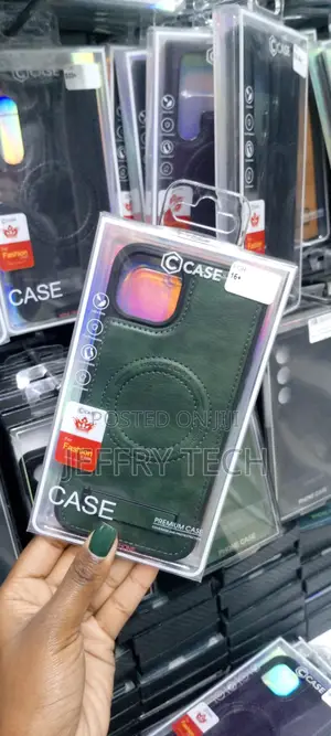 Luxury Leather Casefor iPhone 15 Plus With Kickstand Magsafe