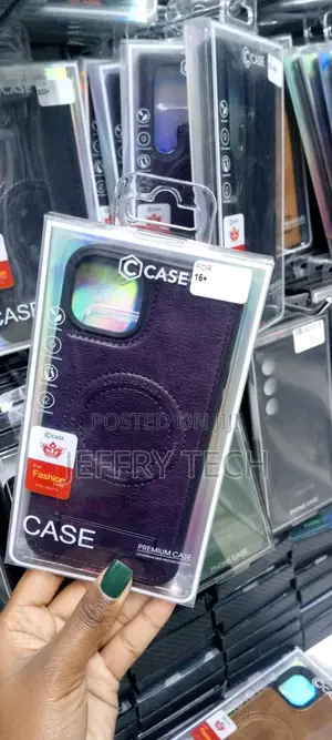 Leather Magsafe Kick Stand Case Cover for iPhone 15 Plus