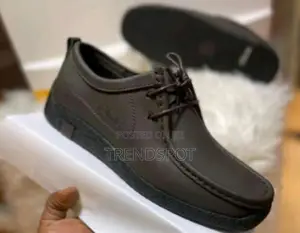 Clark Lace-Up Leather Shoes - All Black Leather Quality Men