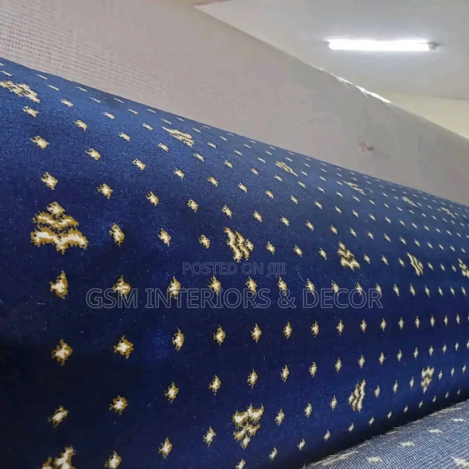Executive Office Carpets Blue Dotted