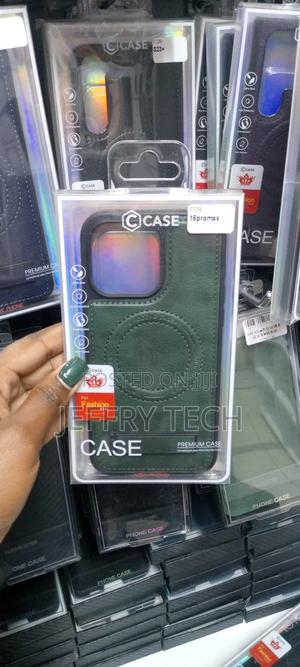 Leather Magsafe Kickstand Case Cover for iPhone 15 Pro Max - thumbnail 2